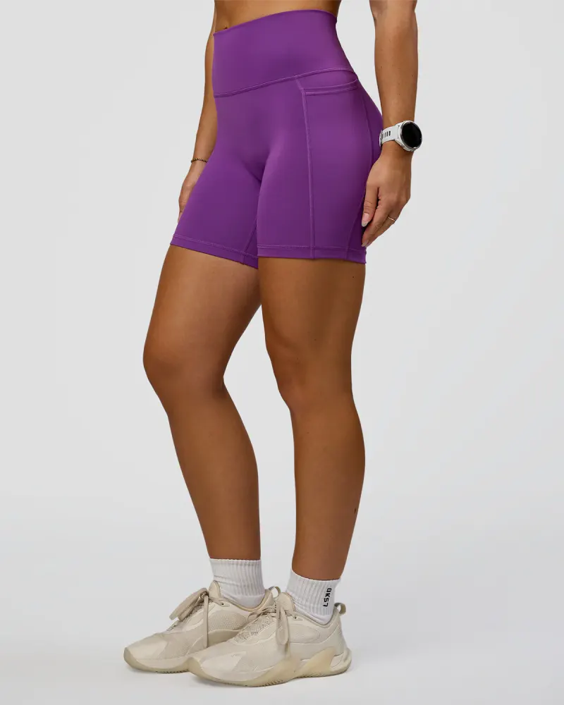 Fusion Ultra High-Rise 6" Short Pockets - Fresh Purple