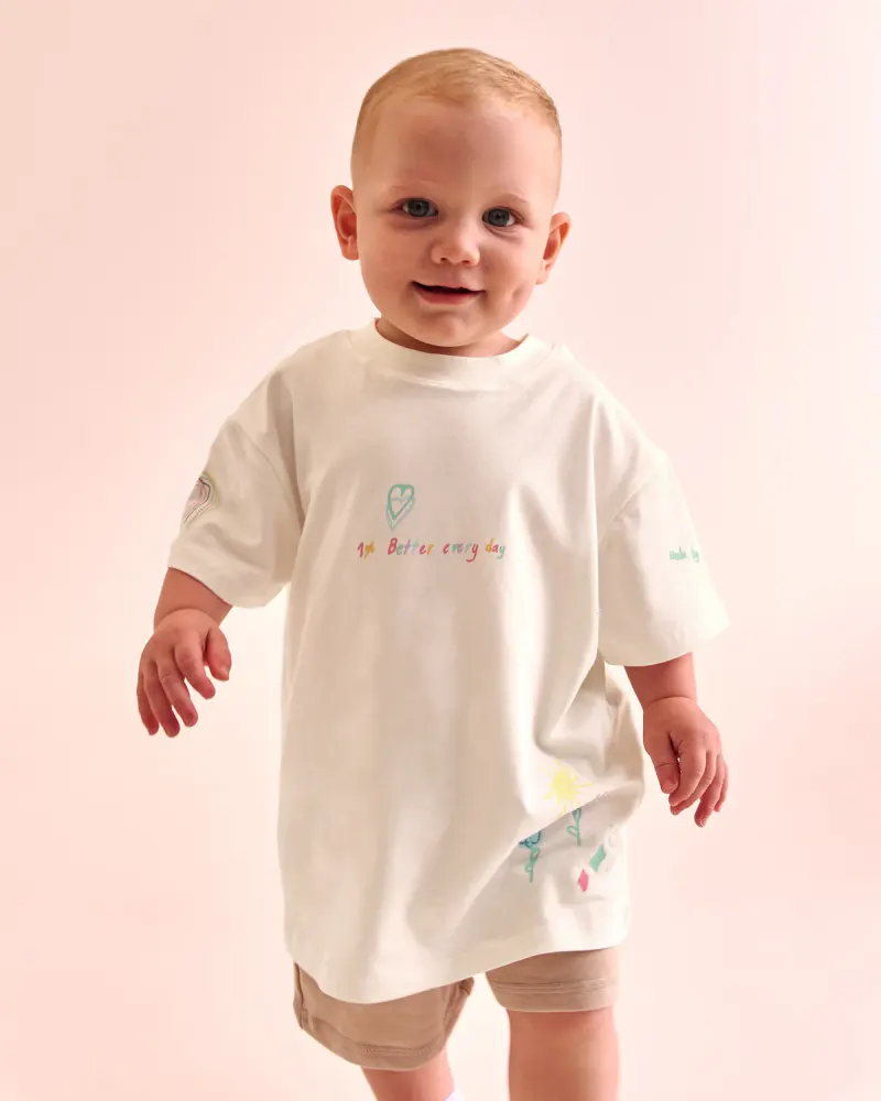 Mother's Day Mini Me Kids FLXCotton Tee  - Off White