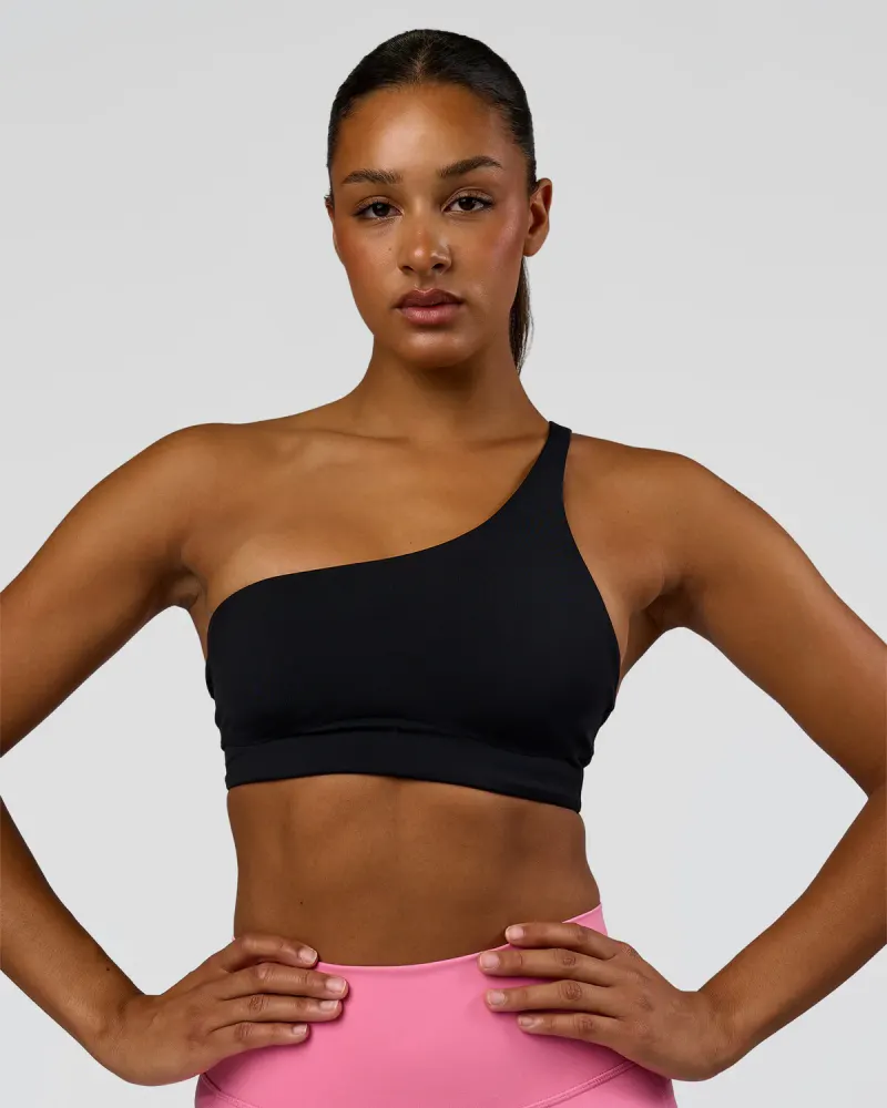 Muse Asymmetric  Sports bra - Black