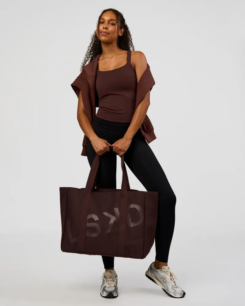 CF Move Through It Rib Tank - Hot Chocolate