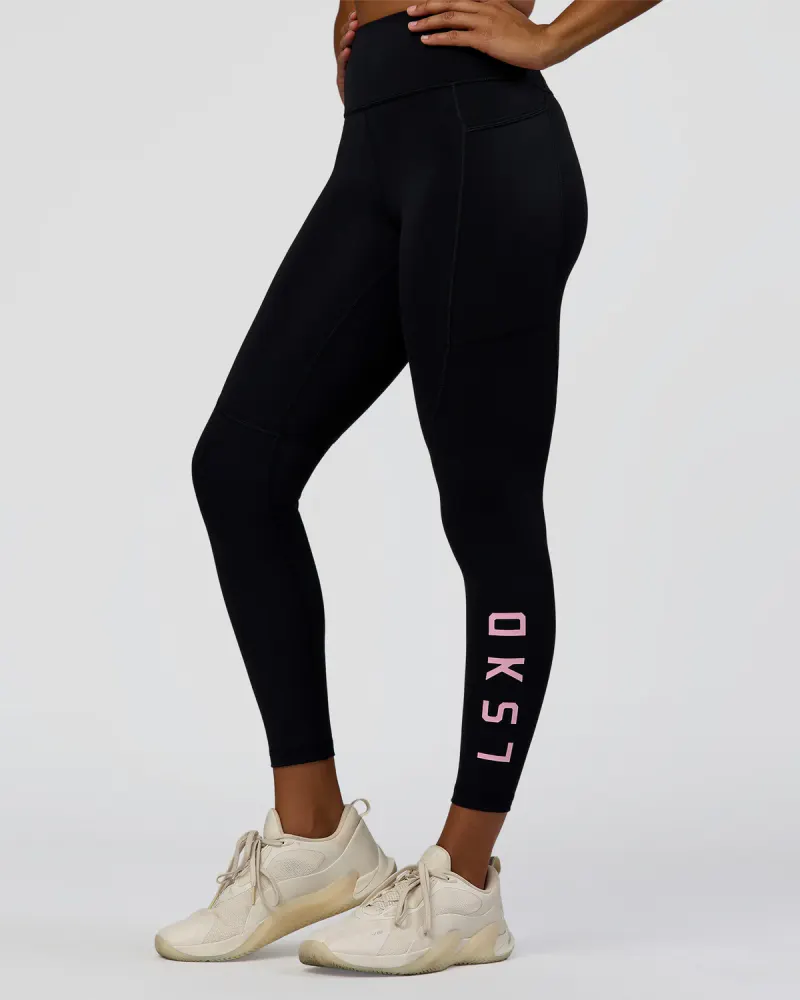 Rep Ultra High-Rise 7/8 Legging Pockets - Black-Marshmallow