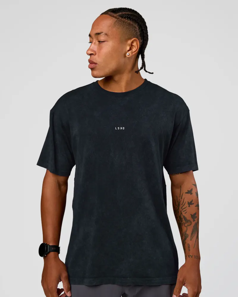 Power Oversized Tee - Black Washed