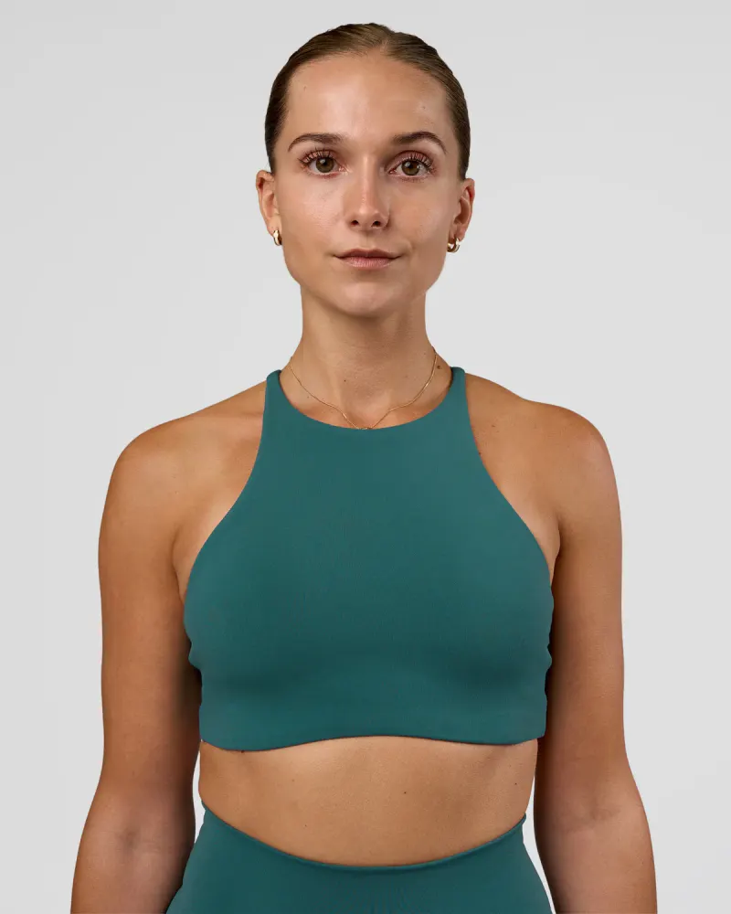 AMRAP High Neck Sports Bra - Transformative Teal