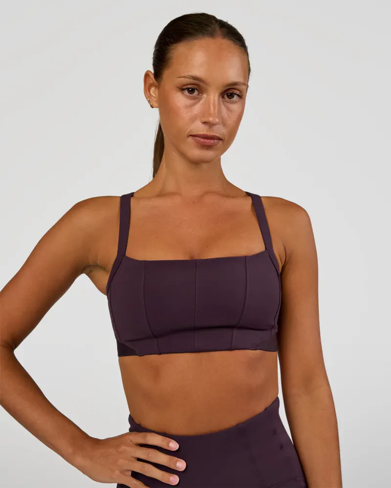 Momentum Corset Sports Bra - Midnight Plum