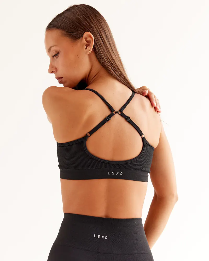 Spark Seamless Sports Bra - Black