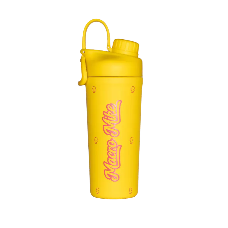 Limited Ed Insulated Steel Yellow Protein Shaker