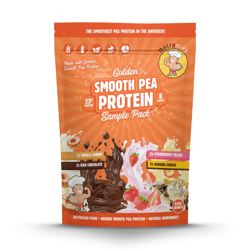 Golden Smooth Pea Protein Sample Pack (8 x 35g Sachets)