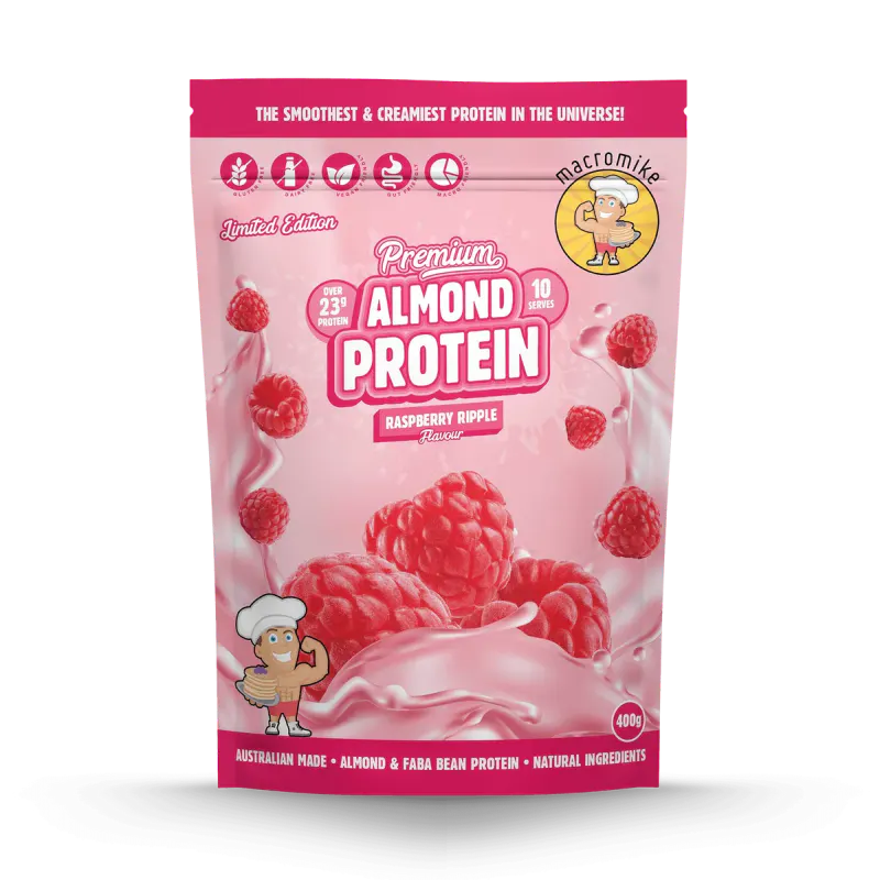 Raspberry Ripple Premium Almond Protein (400g Bag)