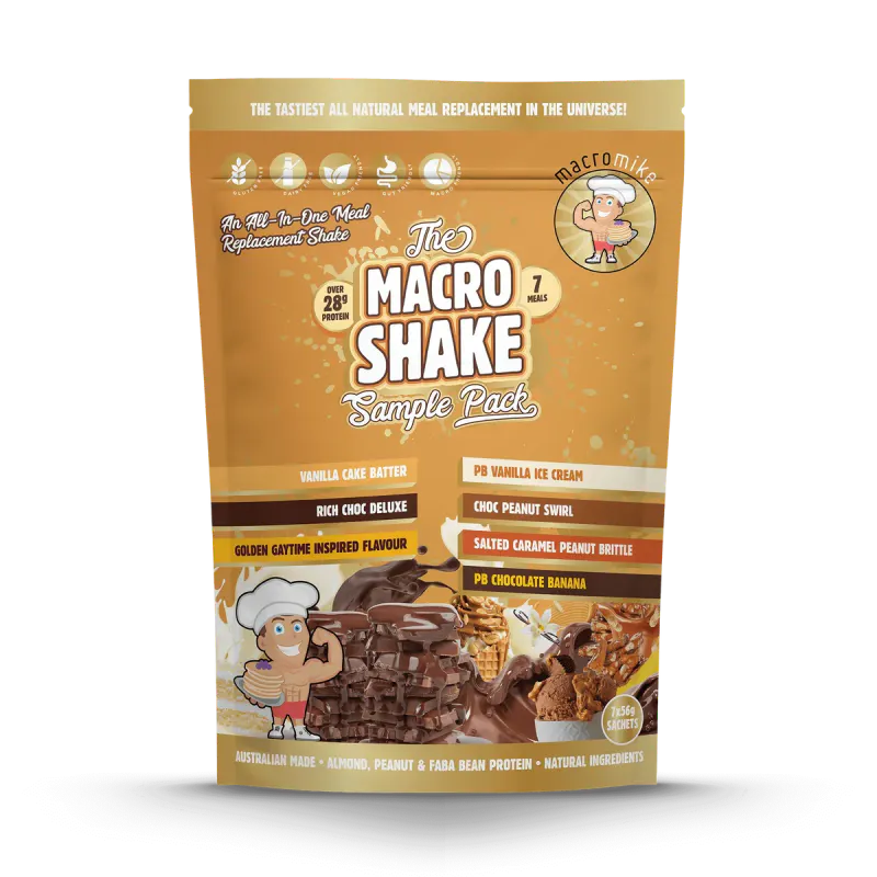 The Macro Shake Meal Replacement Sample Pack (7 x 56g Sachets)