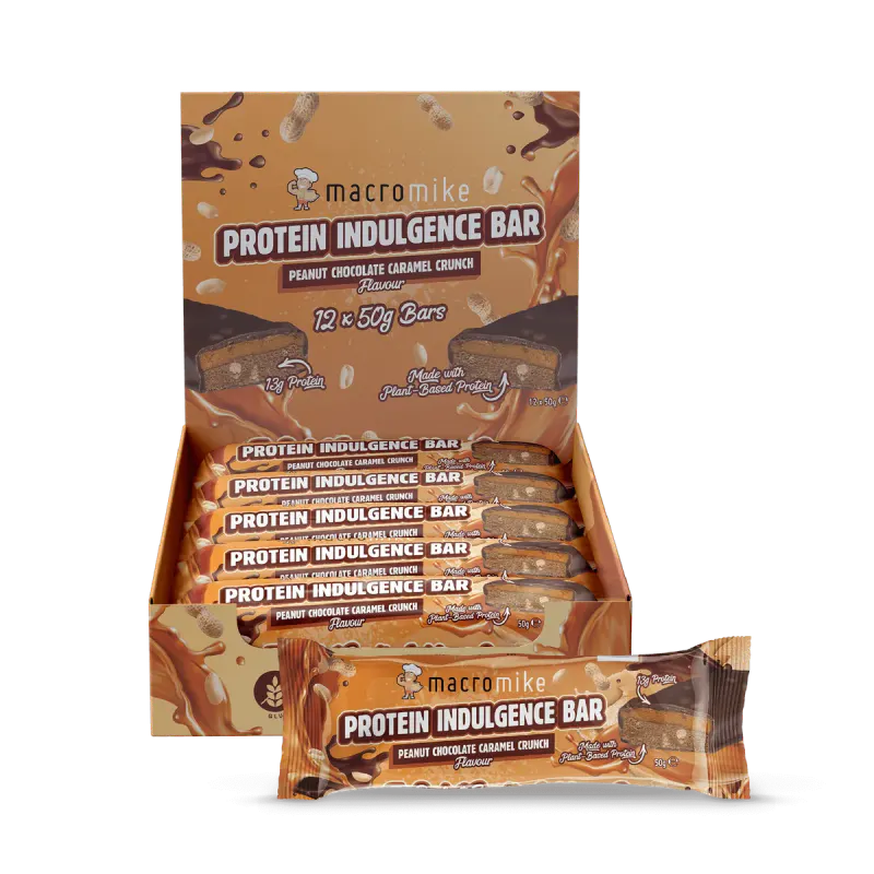 Peanut Chocolate Caramel Crunch Protein Indulgence Bar (Box of 12 x 50g)