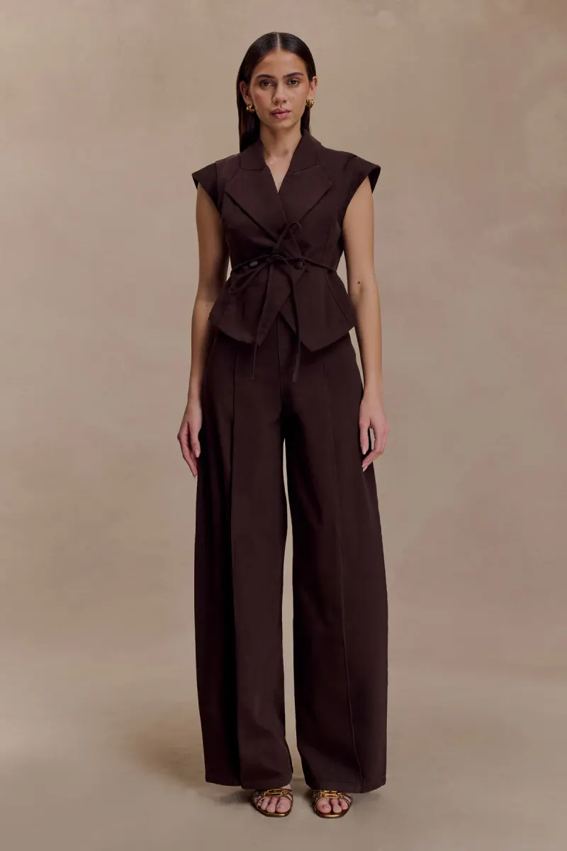 Beatrix High Rise Denim Jeans - Chocolate
