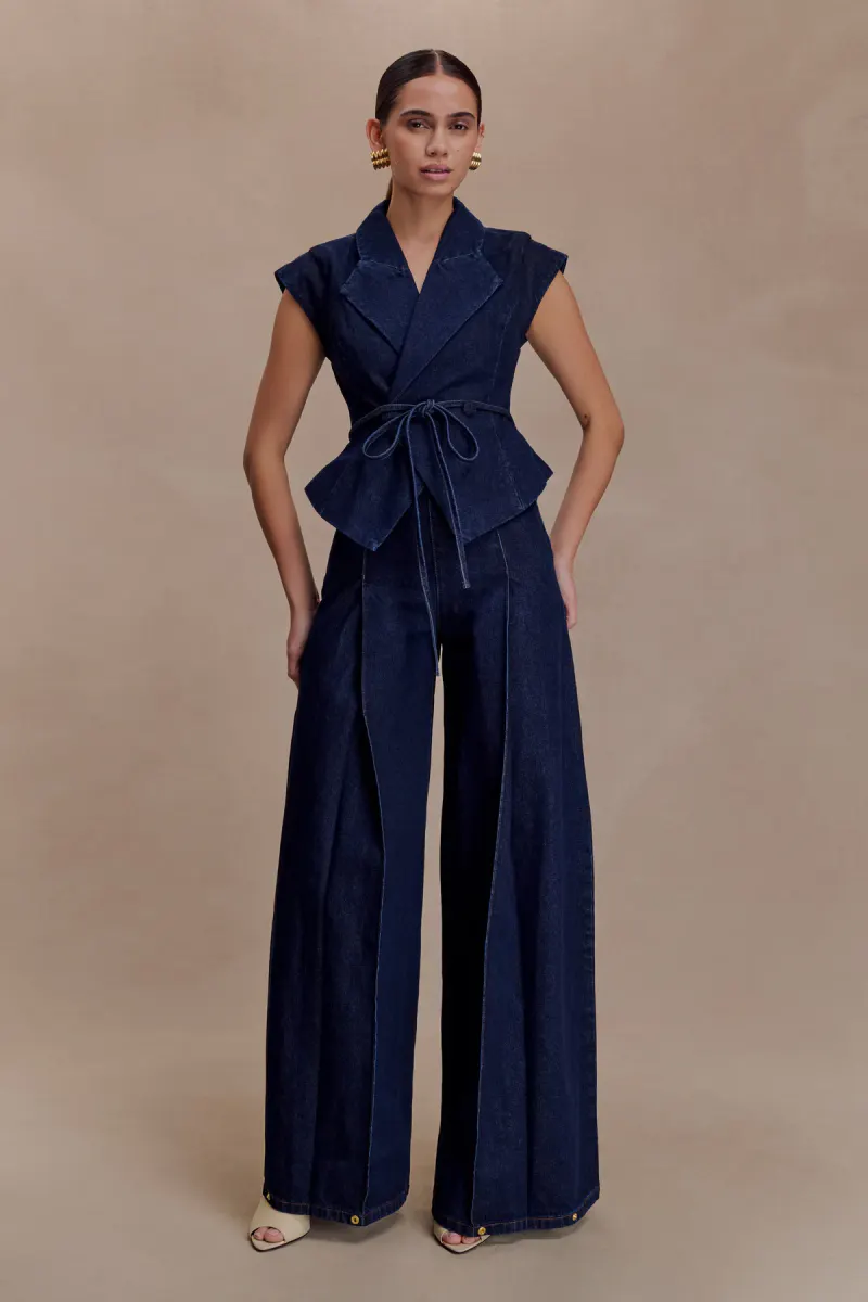 Beatrix High Rise Denim Jeans -  Indigo Blue
