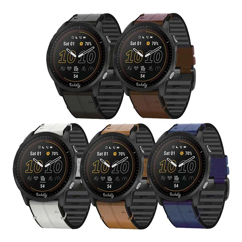 Leather Garmin Forerunner 955 Bands Replacement Quick Change (22mm)