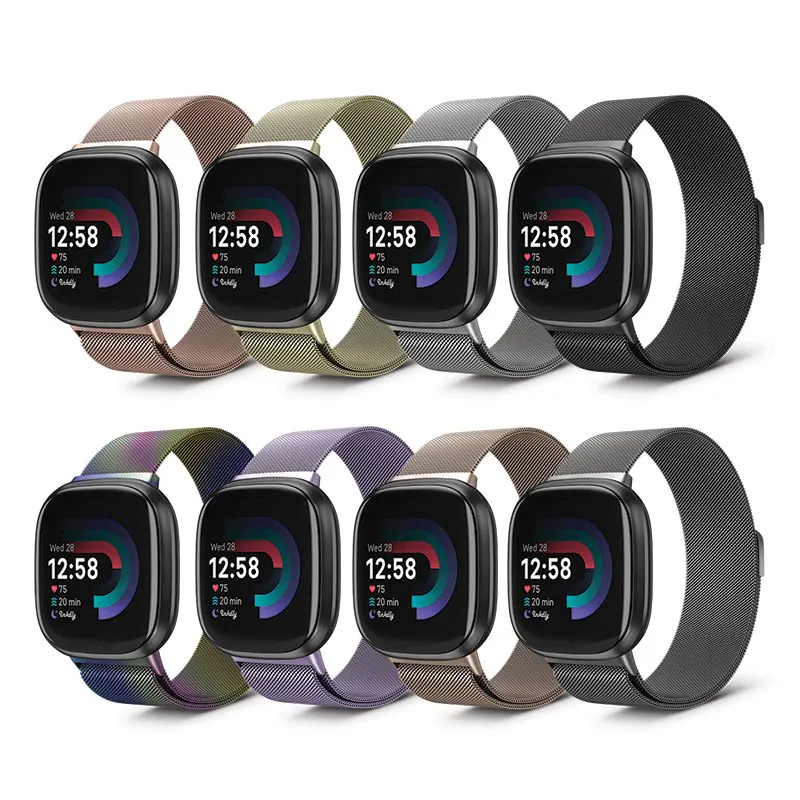 Milanese Fitbit Versa 4 & Sense 2 Band with Magnetic Lock