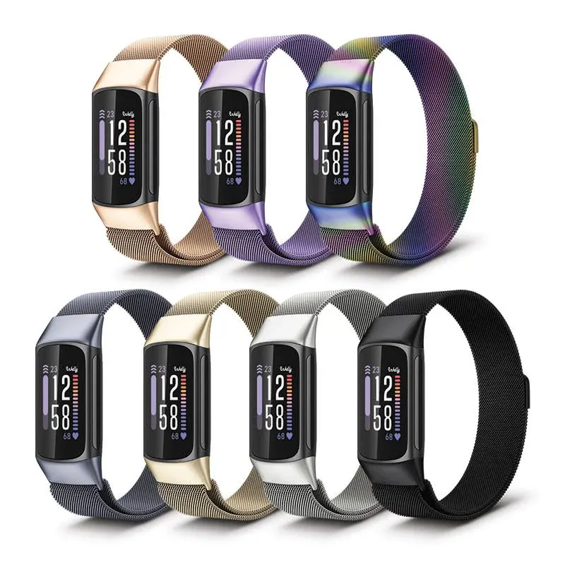 Milanese Fitbit Charge 6 Band Replacement Magnetic Lock