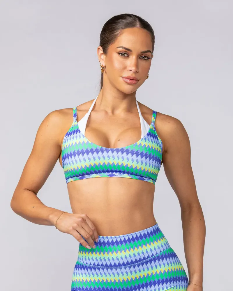 Stellar Bralette - Blue Fiesta Print