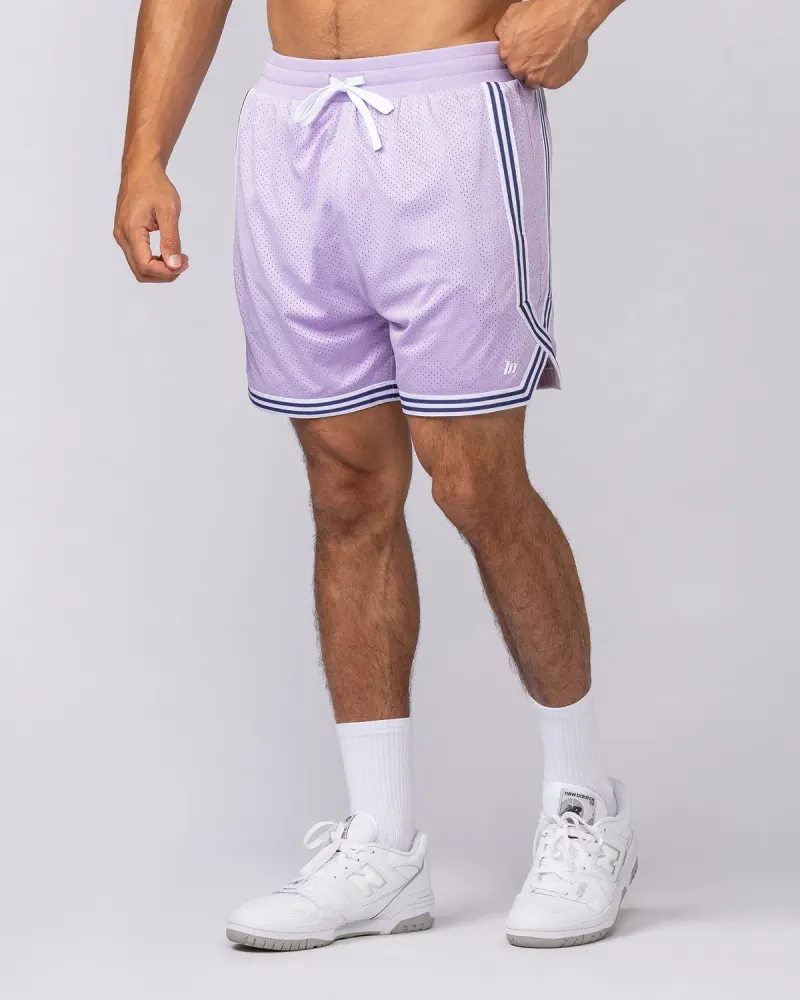 Courtside Basketball 5" Shorts - Lavender