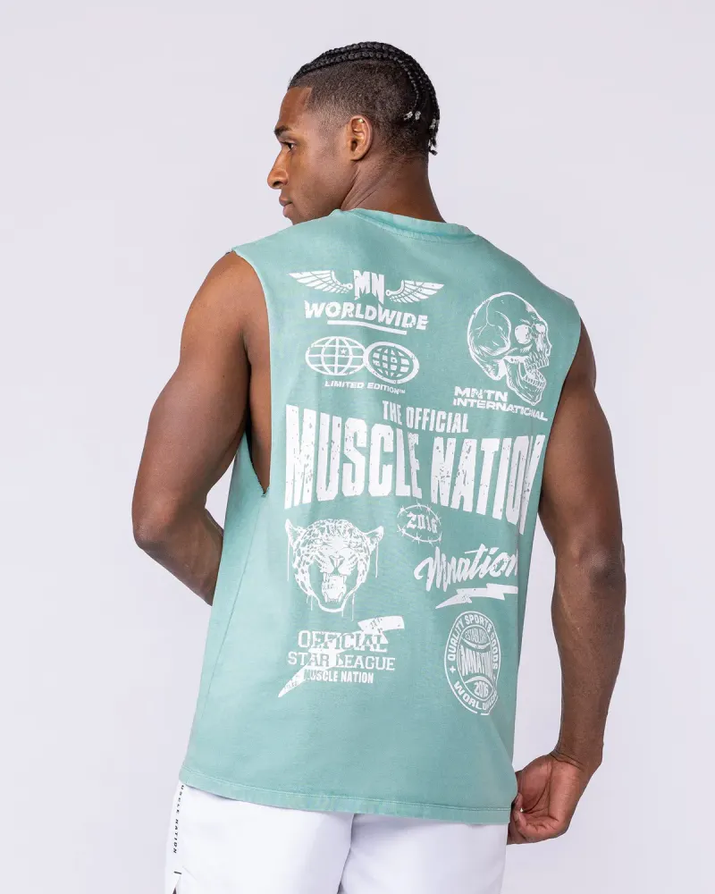Archives Vintage Muscle Tank - Washed Alpine