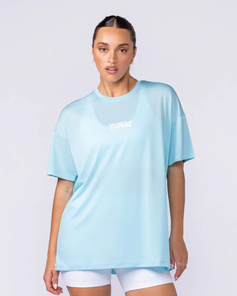 Womens Relaxed Training Tee - Lagoon