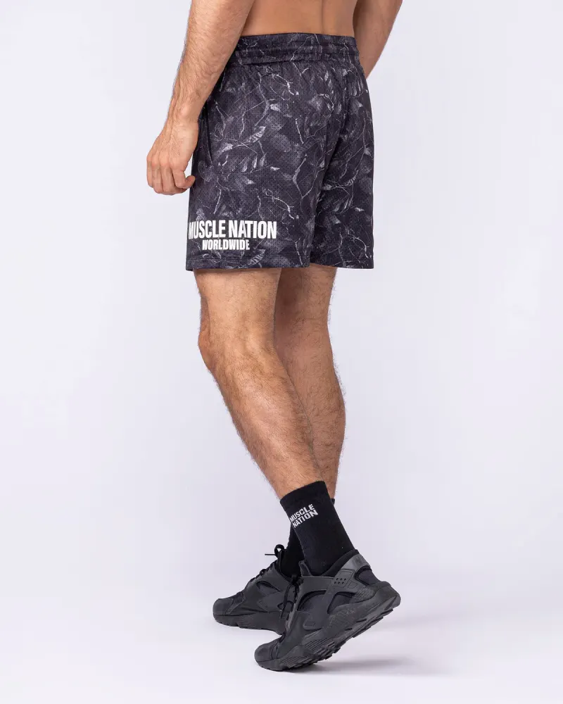 Worldwide Lay Up 3.5" Shorts - Tree Camo Monochrome