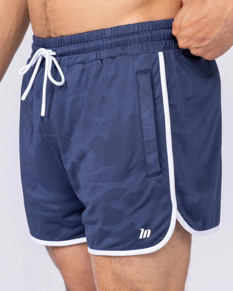 Tech Camo Retro Shorts - Navy Camo