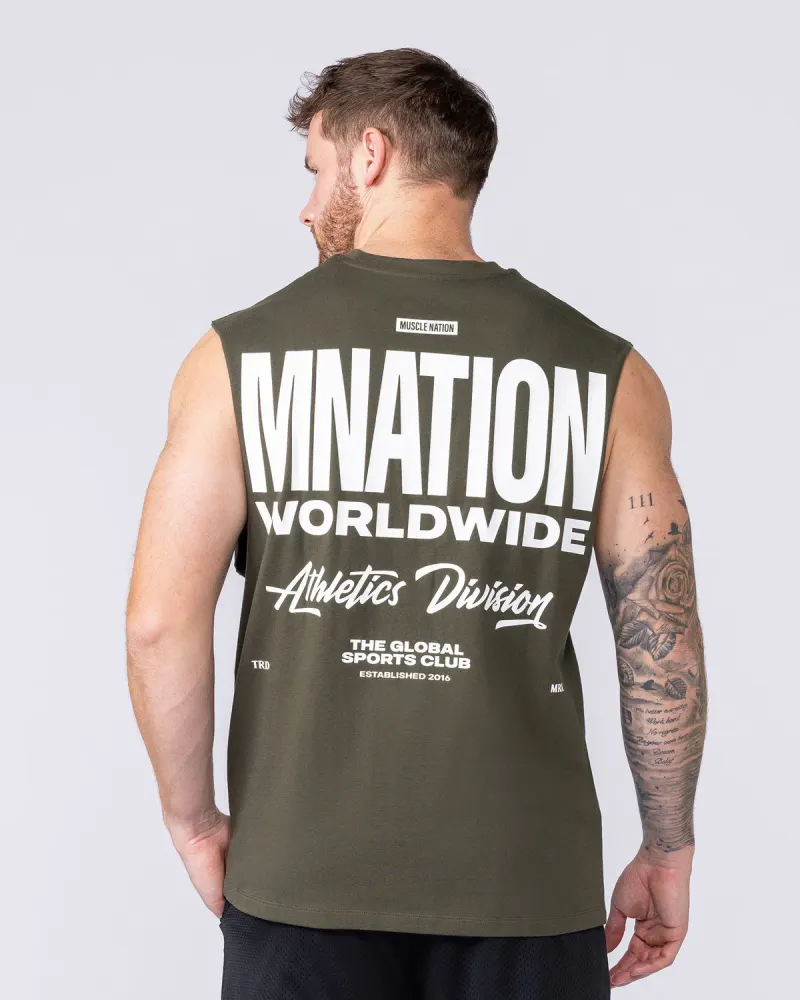 Athletic Division Muscle Tank - Dark Khaki