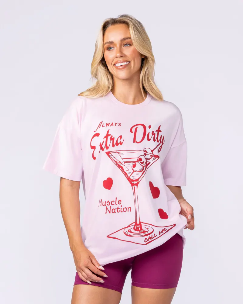 Extra Dirty Oversized Tee - Pink Lady