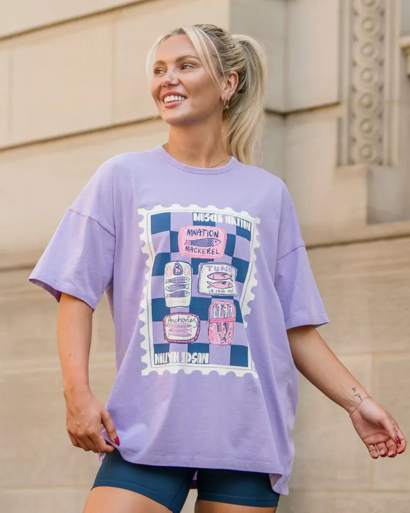 Sardina Oversized Vintage Tee - Washed Iris