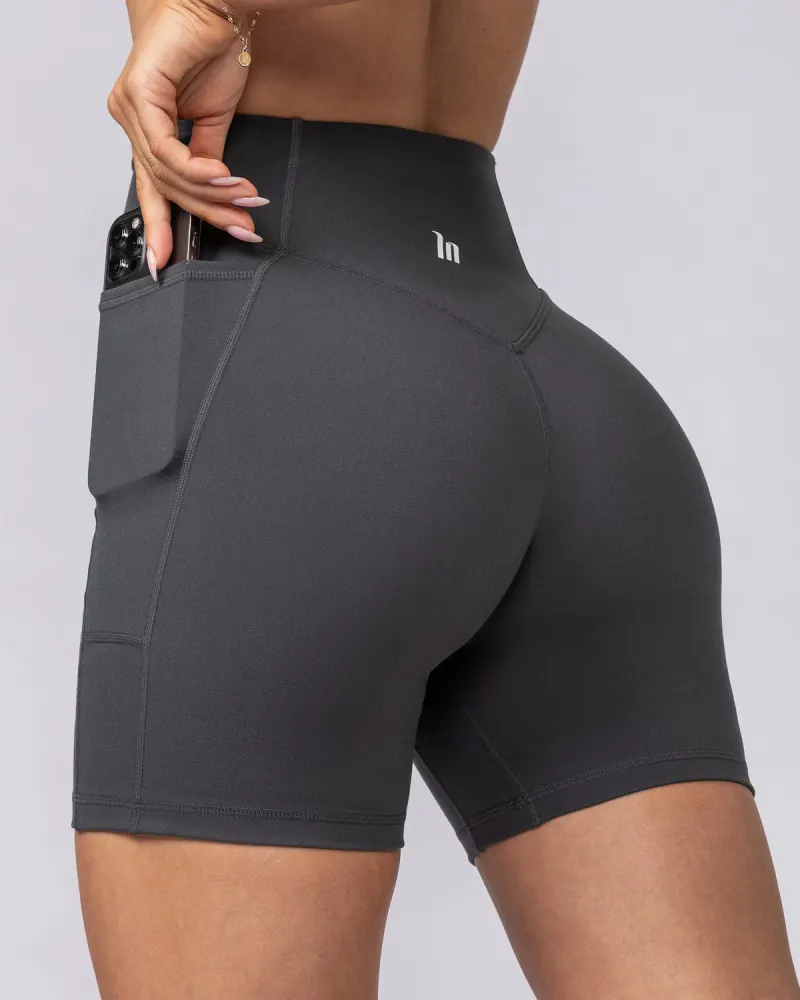 Everyday Pocket Bike Shorts - Granite