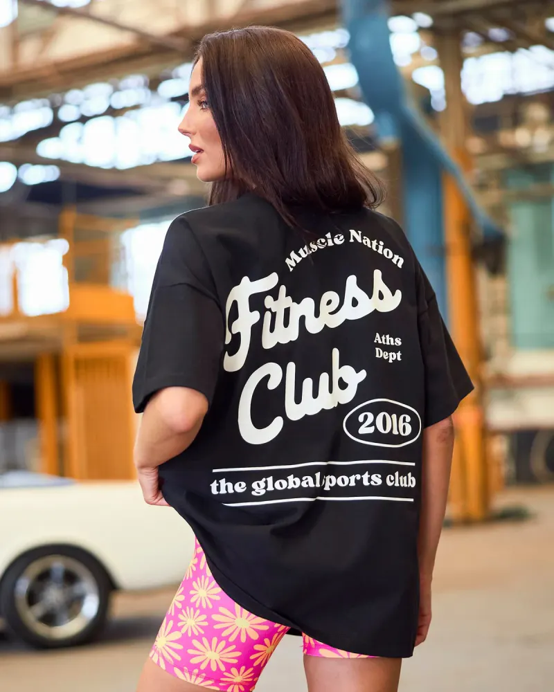Fizz Oversized Tee - Black