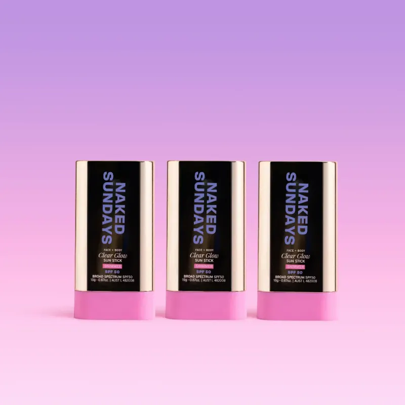 Full Size Trio Variant - SPF50 Clear Glow Shimmer Sun Stick