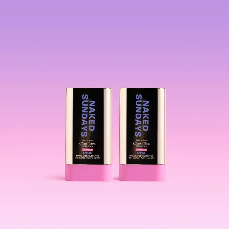 Full Size Twin Variant - SPF50 Clear Glow Shimmer Sun Stick