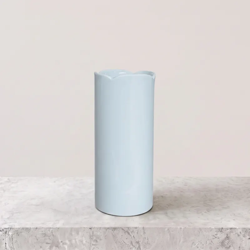 norsu STUDIO Living Ceramic Petal Vase, Large – Blue