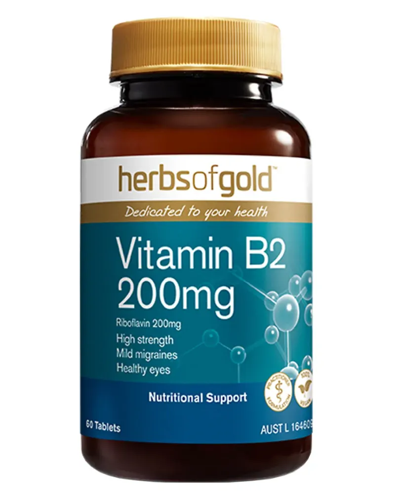 Vitamin B2 200mg by Herbs of Gold