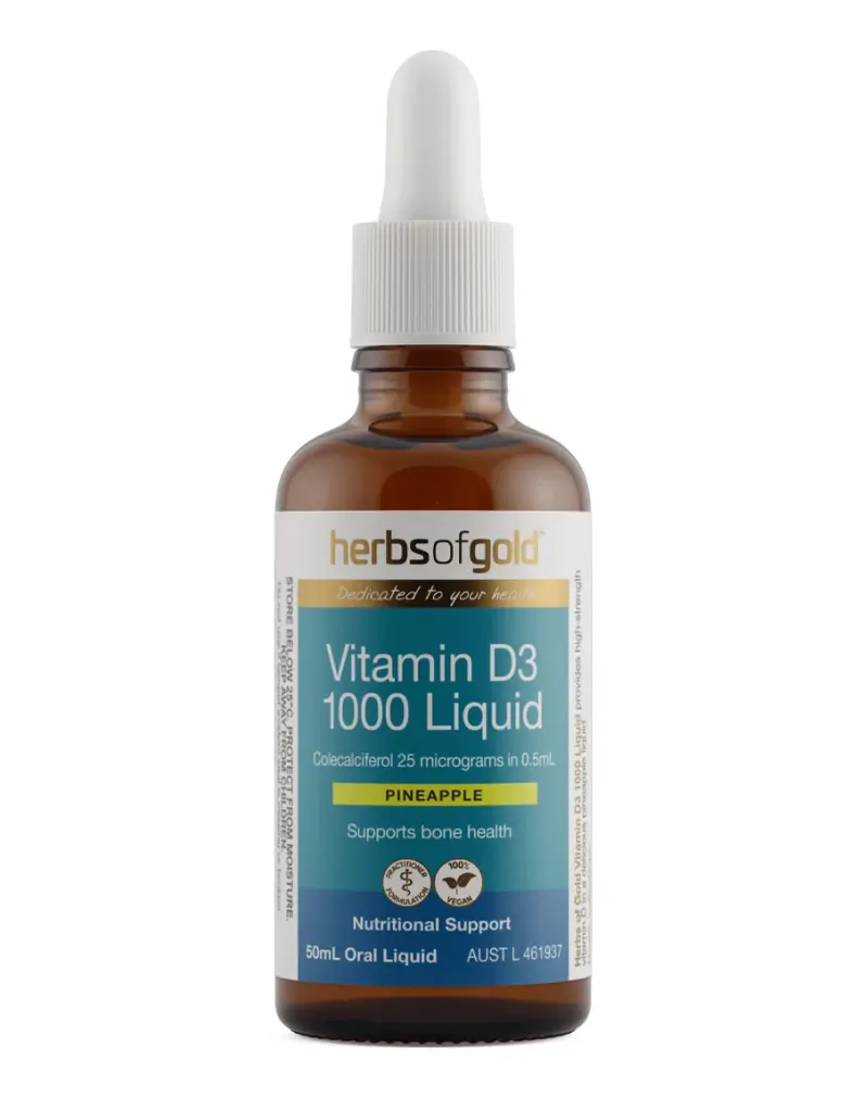 Vitamin D3 1000 Liquid by Herbs of Gold