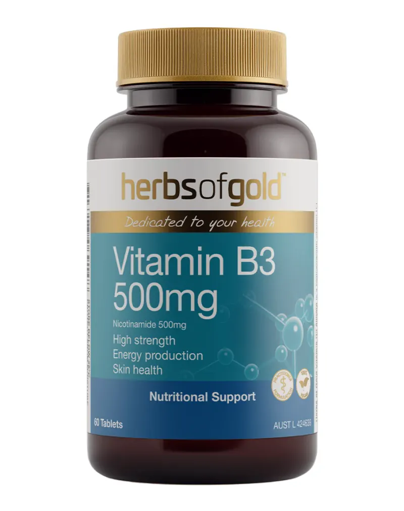 Vitamin B3 500mg by Herbs of Gold