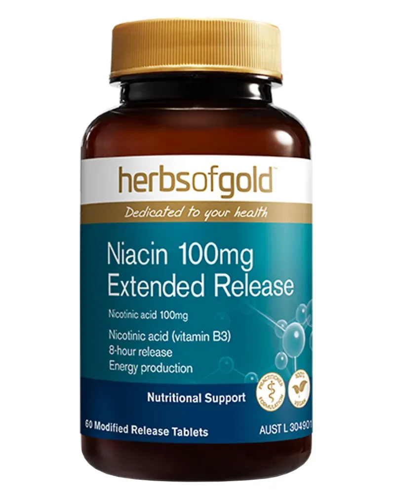 Niacin 100mg Extended Release by Herbs of Gold