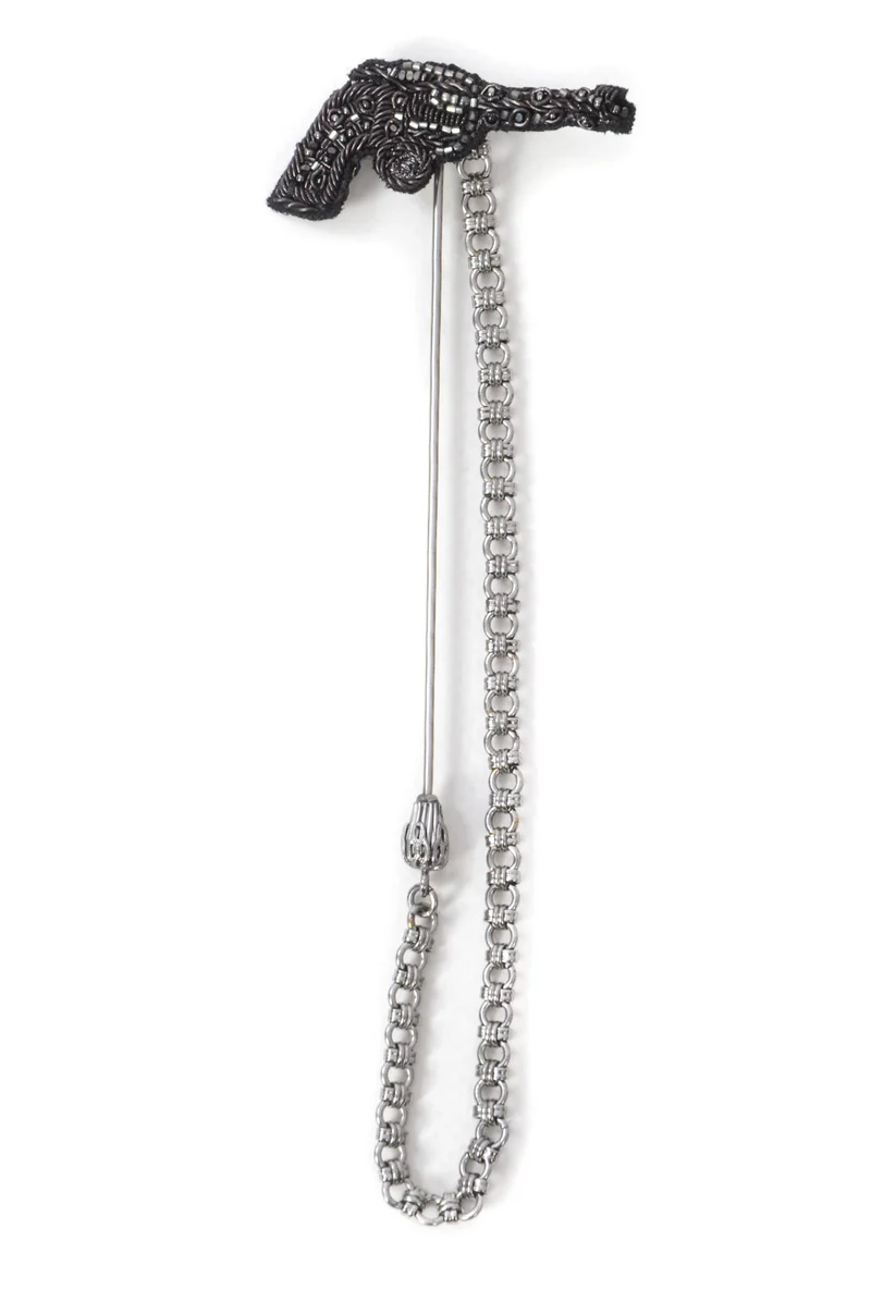 Dolce & Gabbana Men Jewel Gun Brooch
