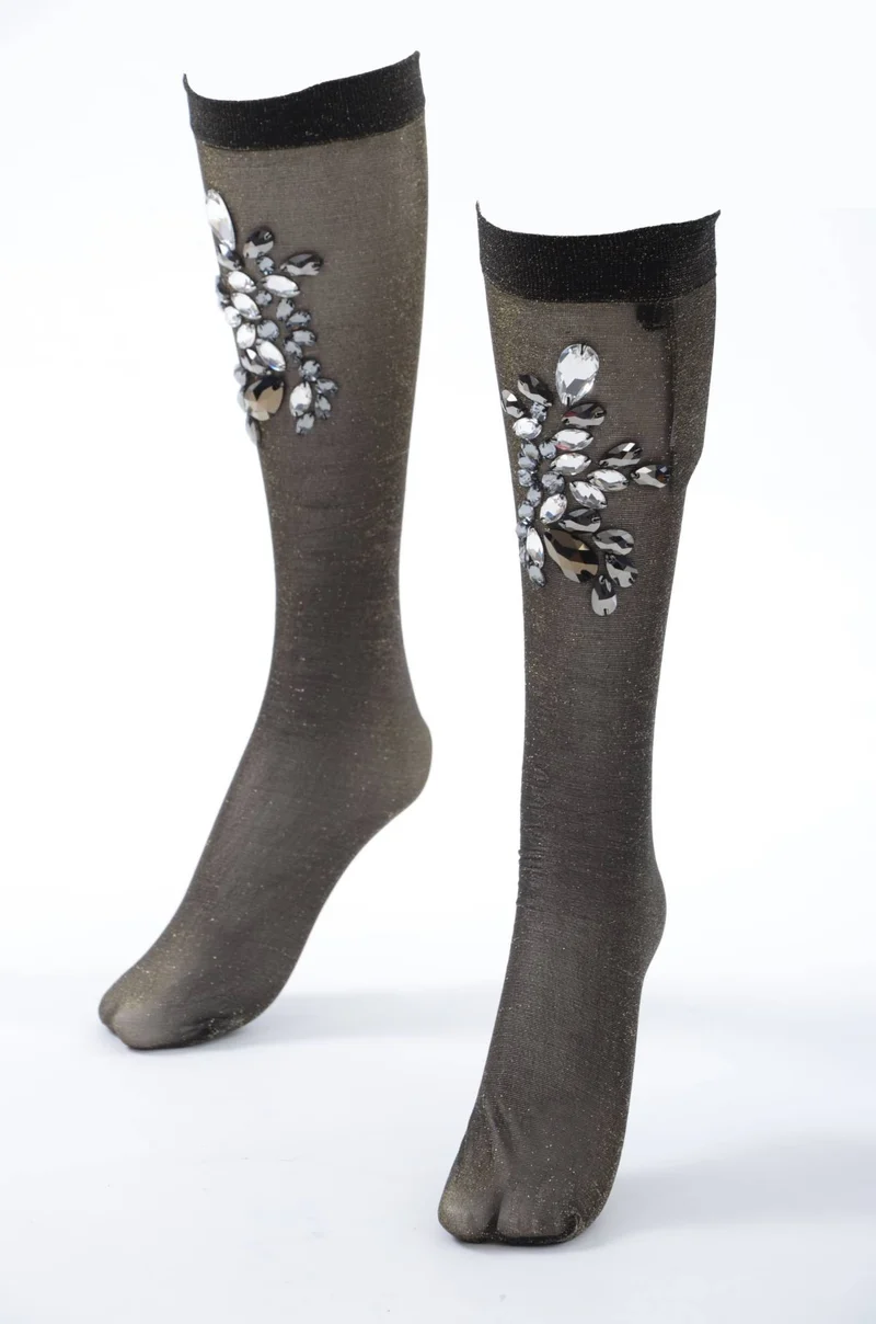 Dolce & Gabbana Women Cut Rhinestones Tights