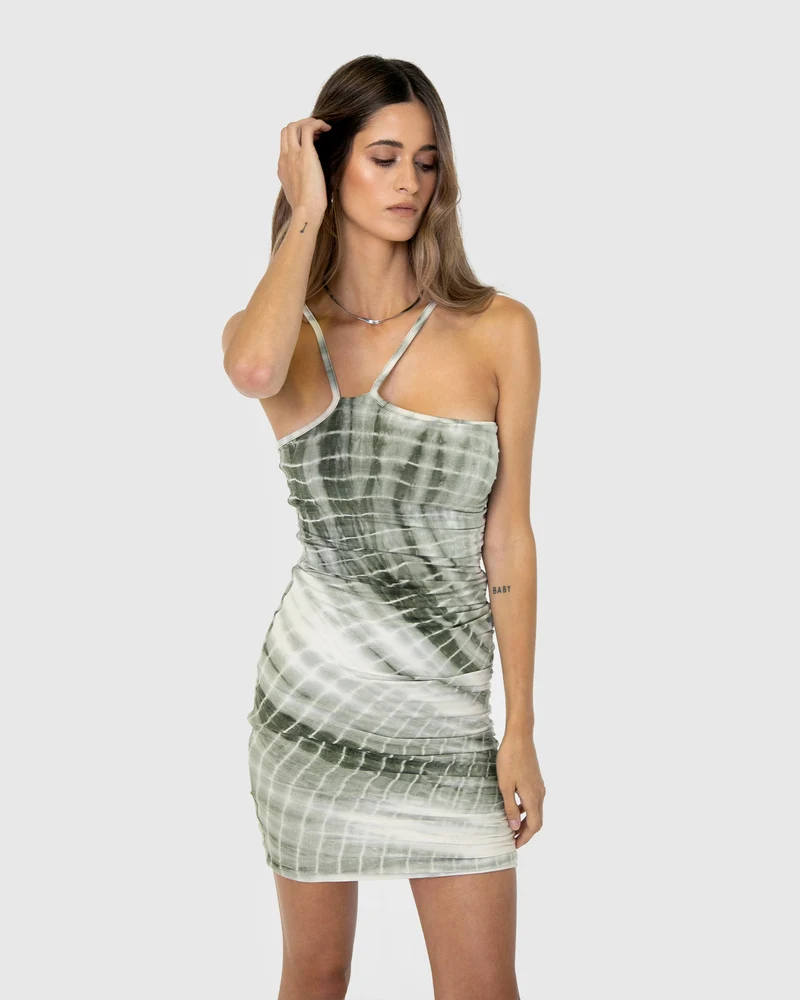 BY.DYLN Toni Dress - Green Tie Dye