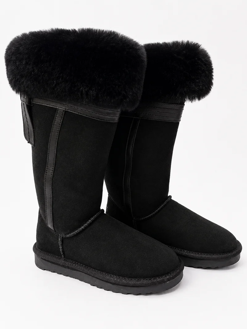 Australian Leather Ugg Classic Tall Tassel Detail - Black - AU5