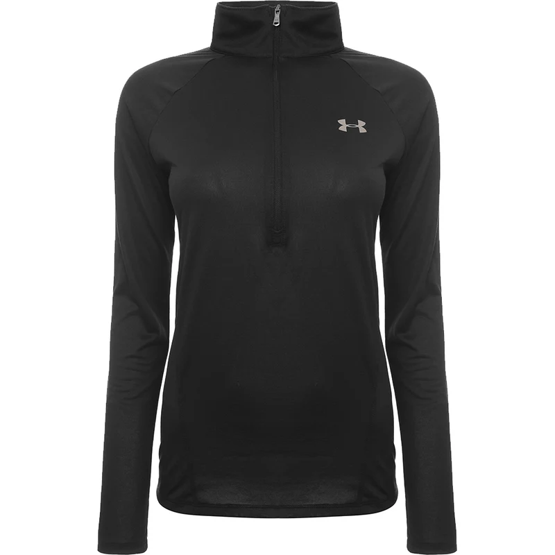 Under Armour Tech 1/2 Zip Long Sleeve Top In Black