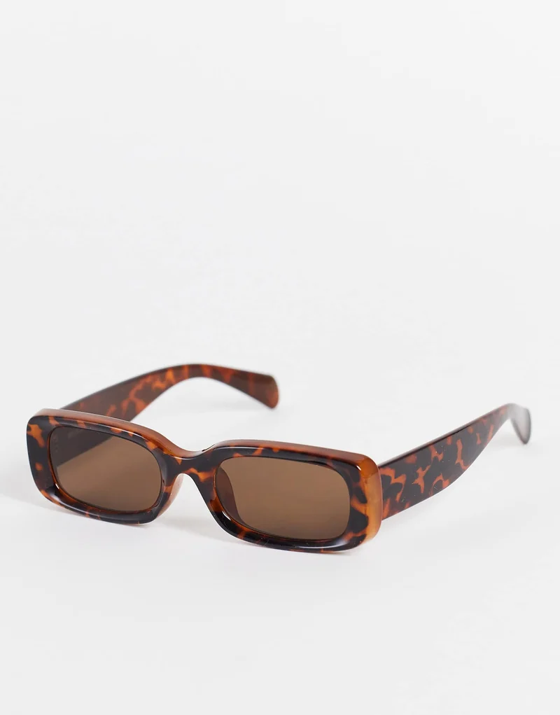 Weekday Cruise Squared Sunglasses In Tortoiseshell