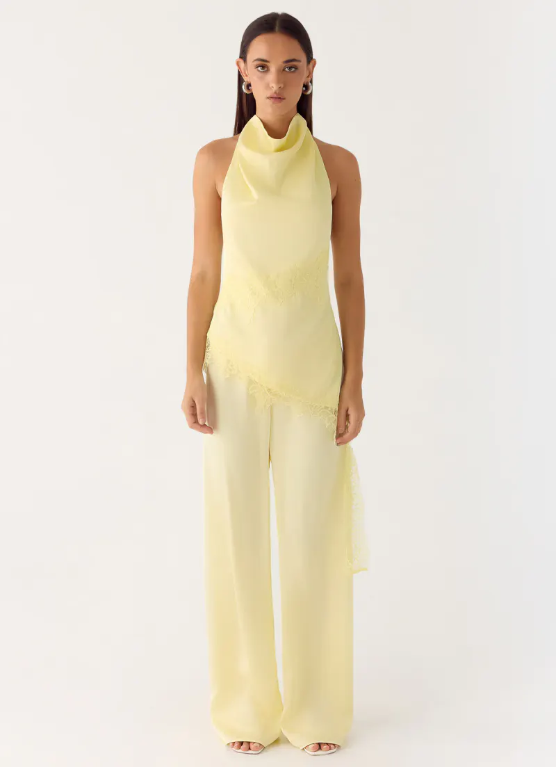 Emilee Cowl Top - Yellow