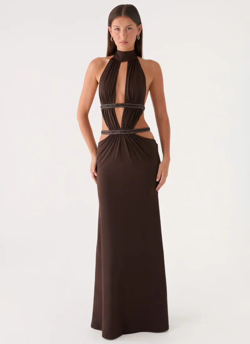 Kendrah Maxi Dress - Chocolate