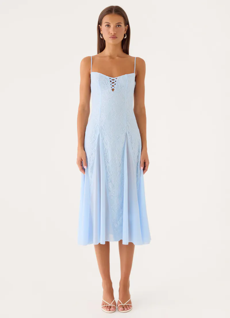 Erynda Midi Dress - Blue