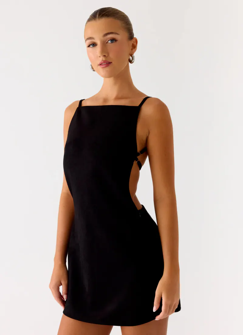 Play With Fire Mini Dress - Black