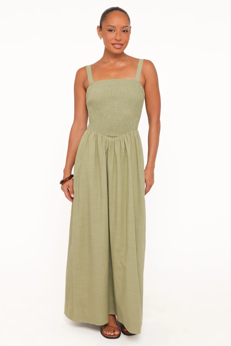 Rowell Midi Dress - Olive Green