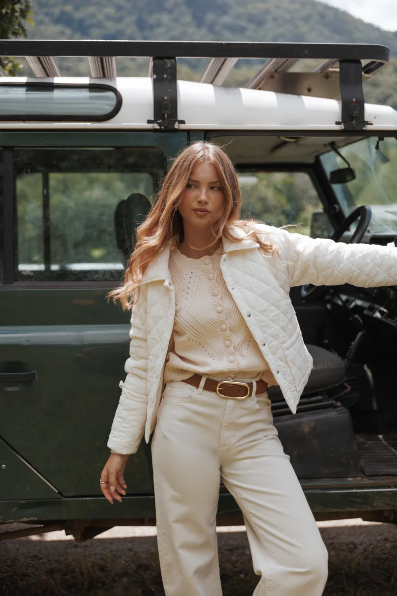 Caitlin Quilted Jacket - Cream