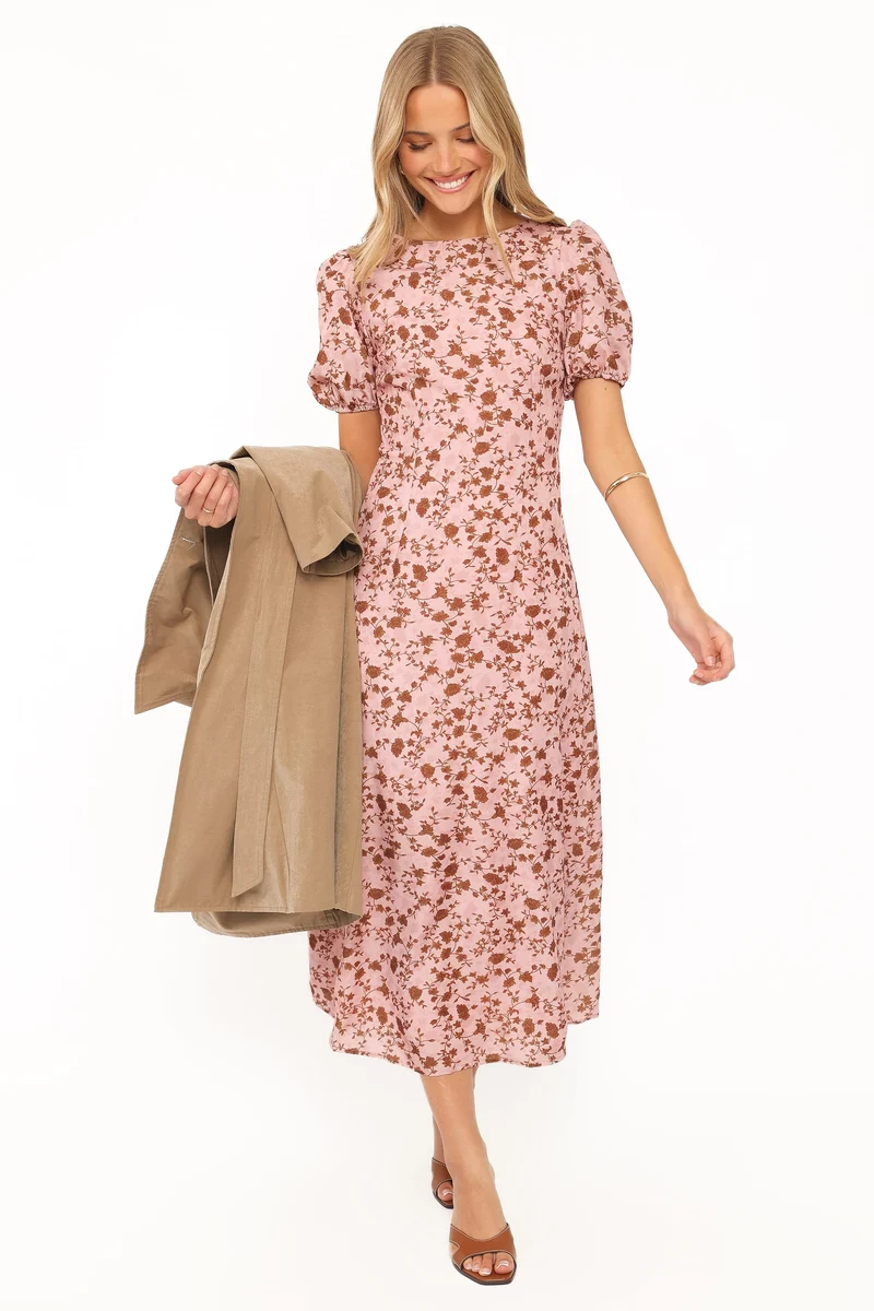 Gemima Maxi Dress - Pink Floral